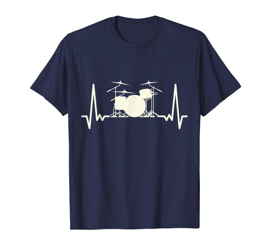 Drummer Gifts For Men & Women Drumming Heartbeat Drummer T-Shirt