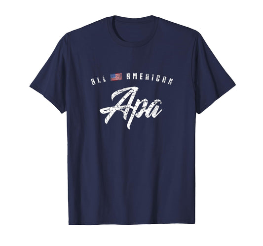 All American Apa Shirt, Cute Flag Birthday Gift T-Shirt
