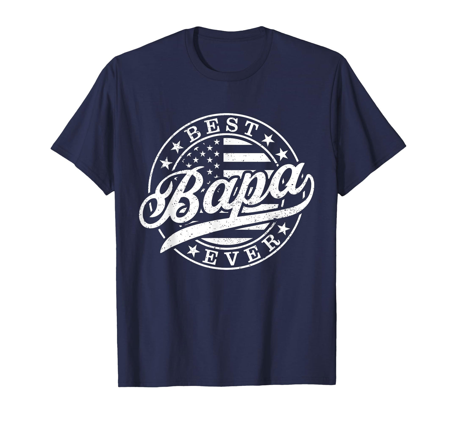 Best Bapa Ever American US Flag Funny Grandpa Father's Day T-Shirt