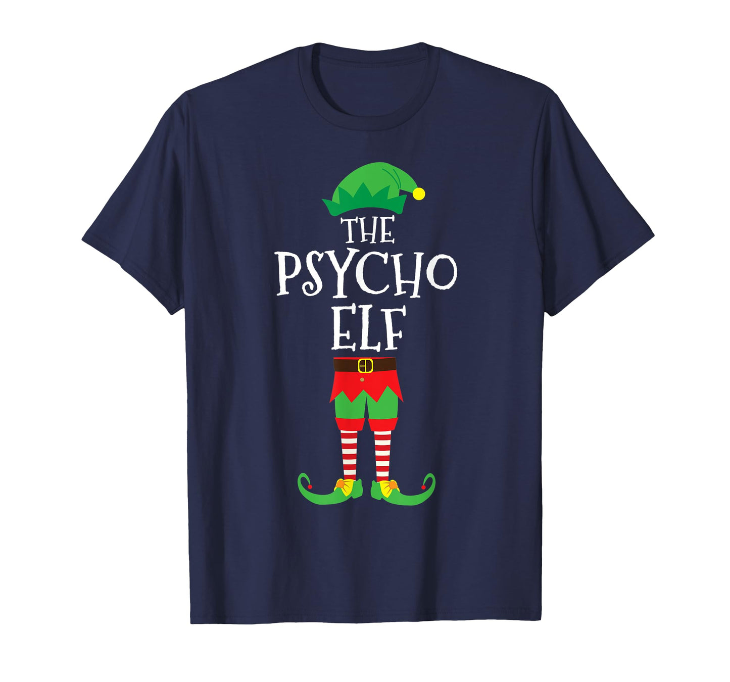Psycho Elf Matching Family Christmas Party Pajama T-Shirt