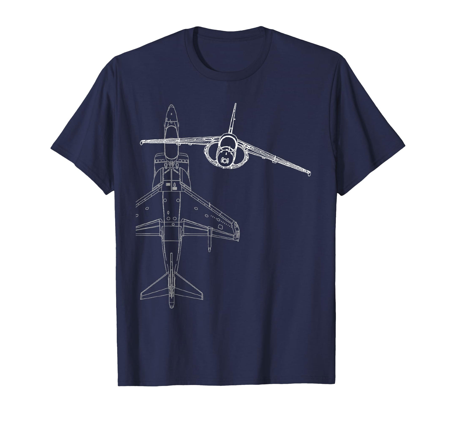 AV-8B Harrier II Jet Airplane Line Drawing T-shirt T-Shirt