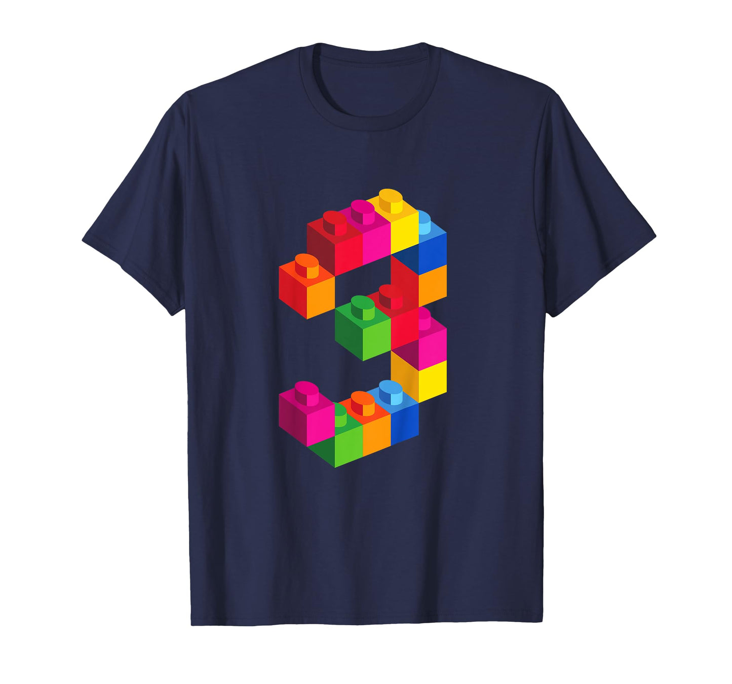3 Year Old Building Blocks Birthday T Shirt Bricks 3rd Gift T-Shirt