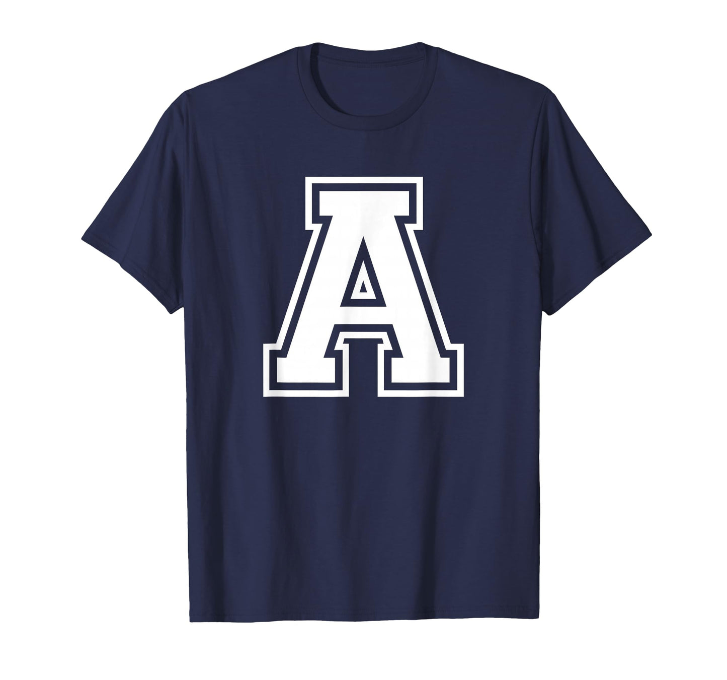 Letter A Name Initial Varsity Alphabet Monogram T-Shirt