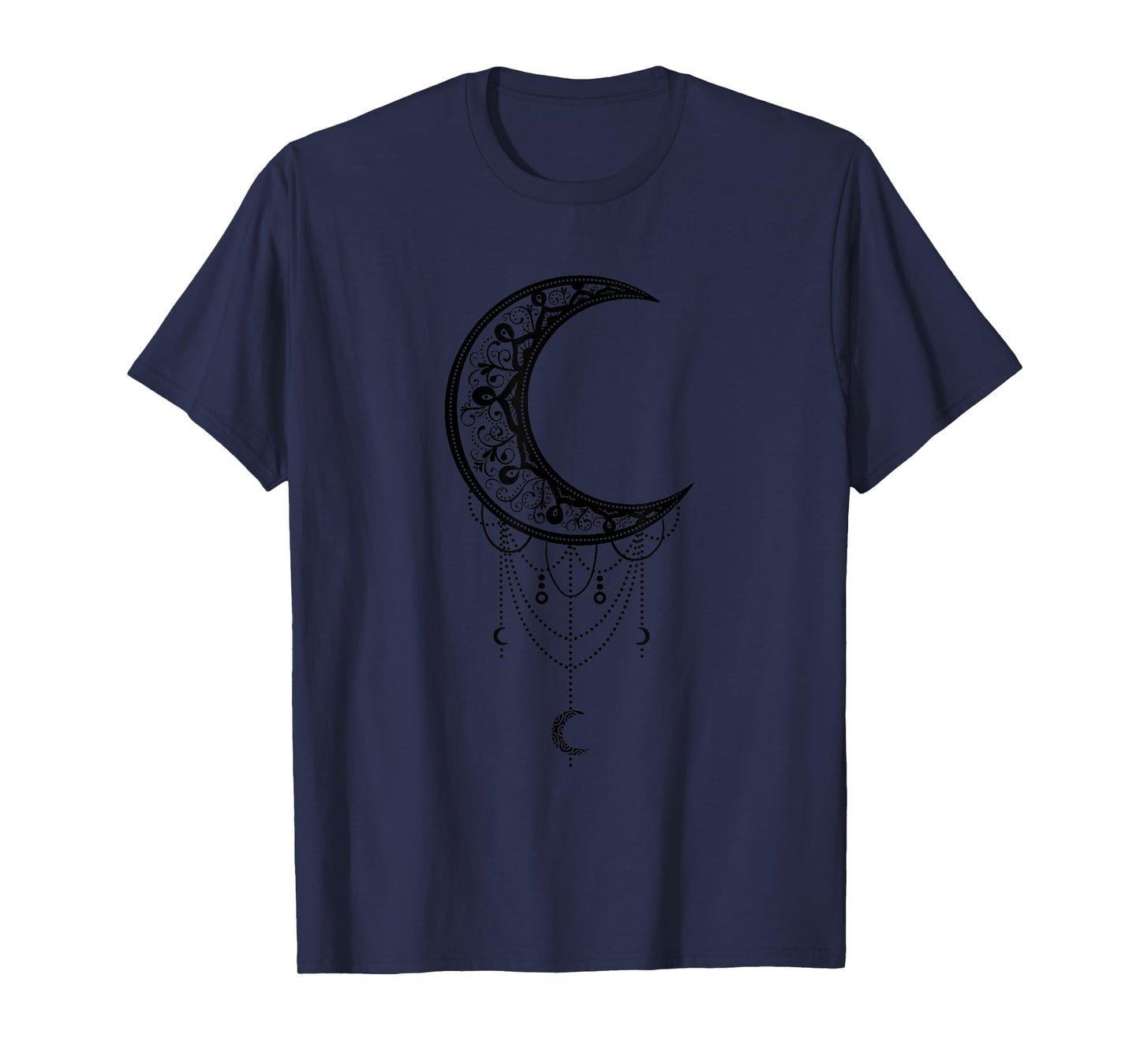 Crescent Moon Art Aesthetic Lunar Artsy Goth Witchy Women T-Shirt