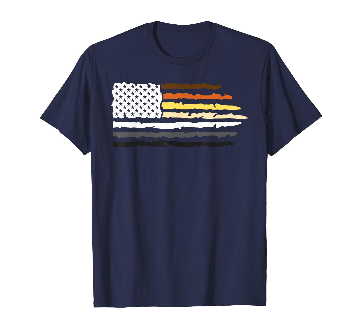 LGBTQ For Gay Pride Month - American Flag USA - Gay Bear Women Men T-Shirt