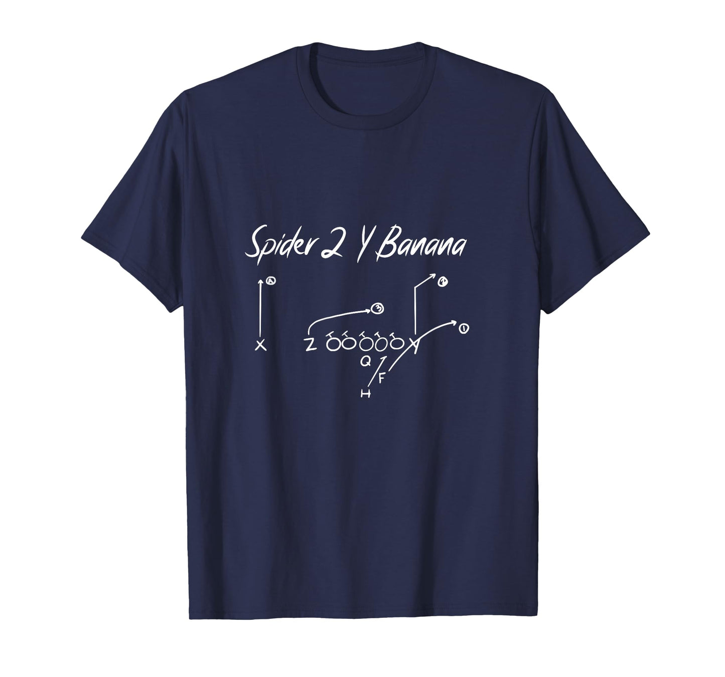 Spider 2 Y Banana Diagram Football Strategy T-Shirt