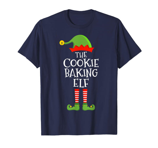 Cookie baking elf funny christmas matching family pajama T-Shirt