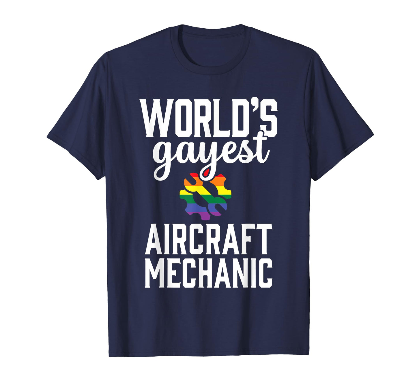 Airplane Gay Aircraft Mechanic LGBT Pride Rainbow T-Shirt