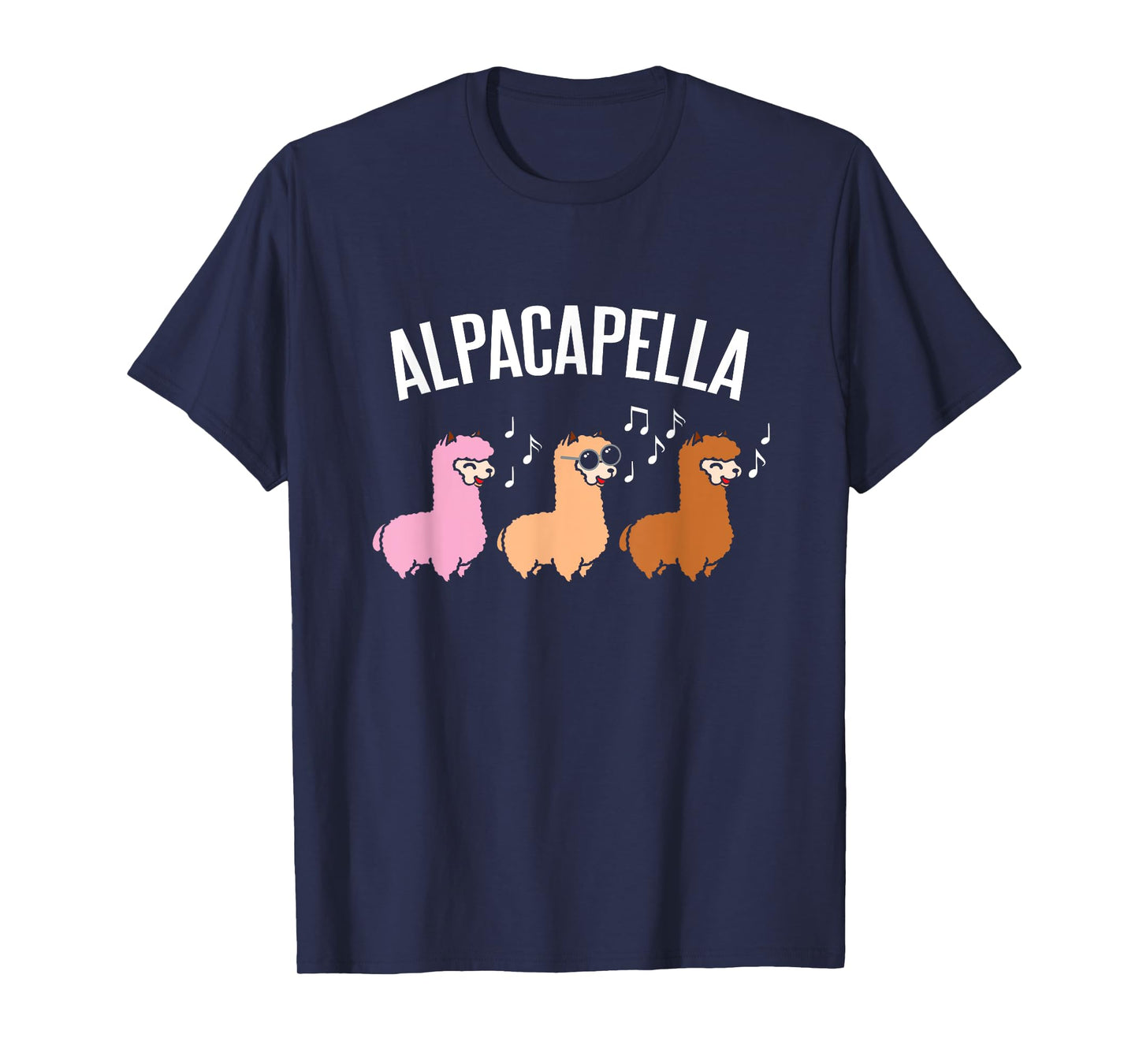 Alpacapella Cute woolly Acapella Alpaca Musician T-Shirt