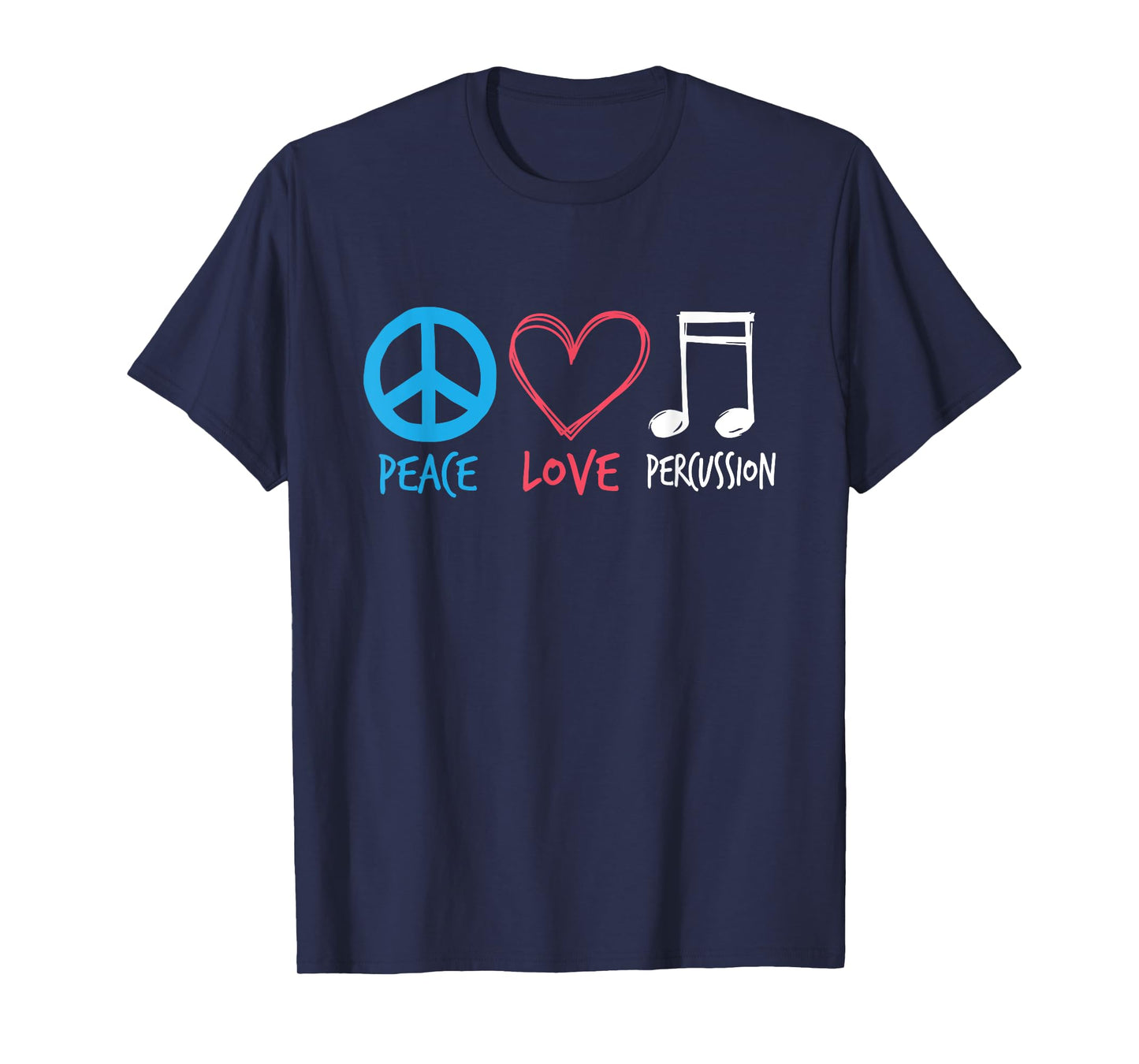 Drumline TShirt Marching Band Shirt | Peace Love Percussion T-Shirt