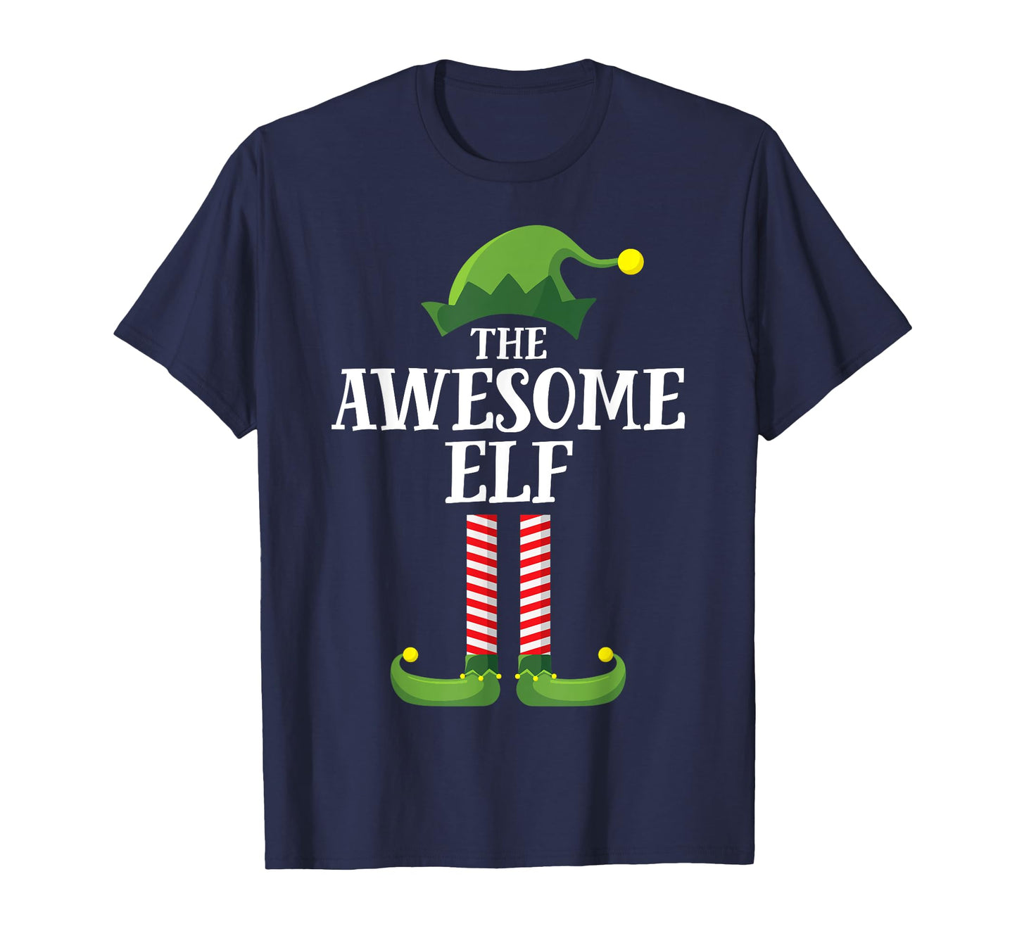 Awesome Elf Matching Family Group Christmas Party Pyjamas T-Shirt