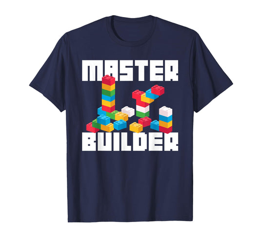 Cool Master Builder Funny Building Blocks Gift Men Women T-Shirt