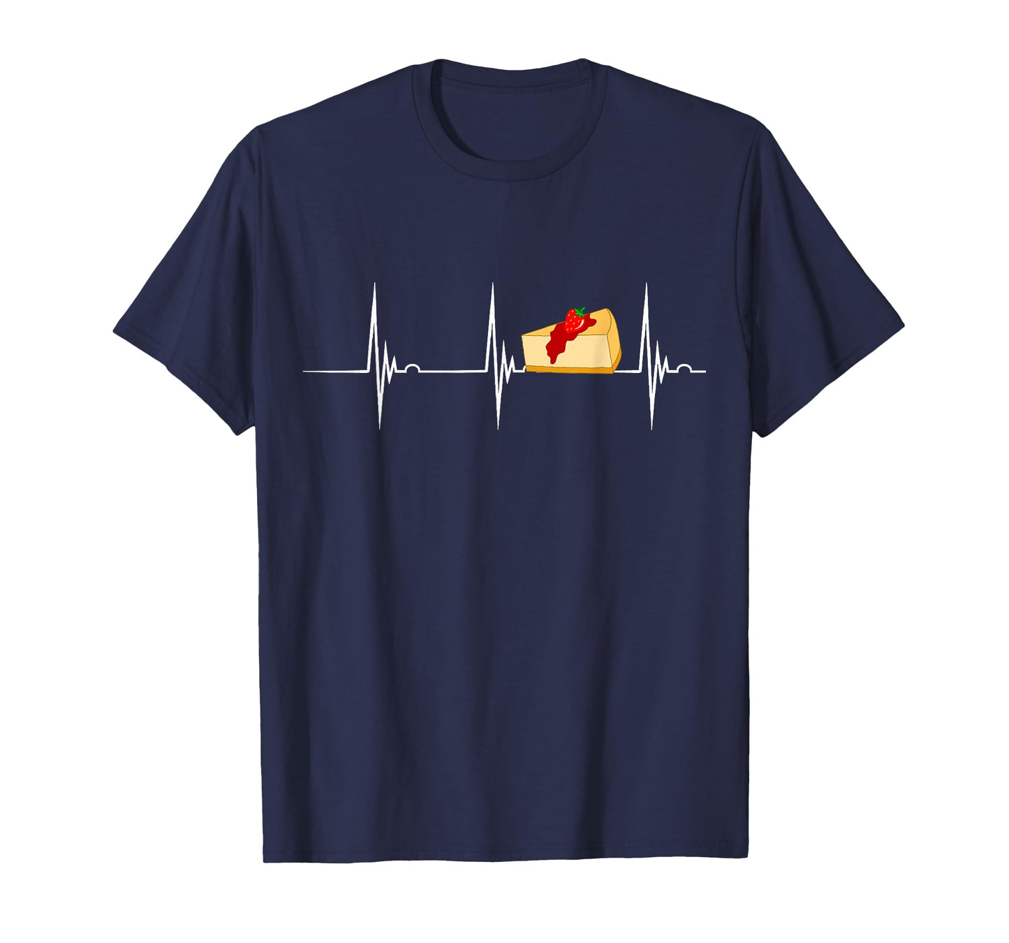 Cheesecake Heartbeat ECG Pulse Cheese Cake Cake T-Shirt