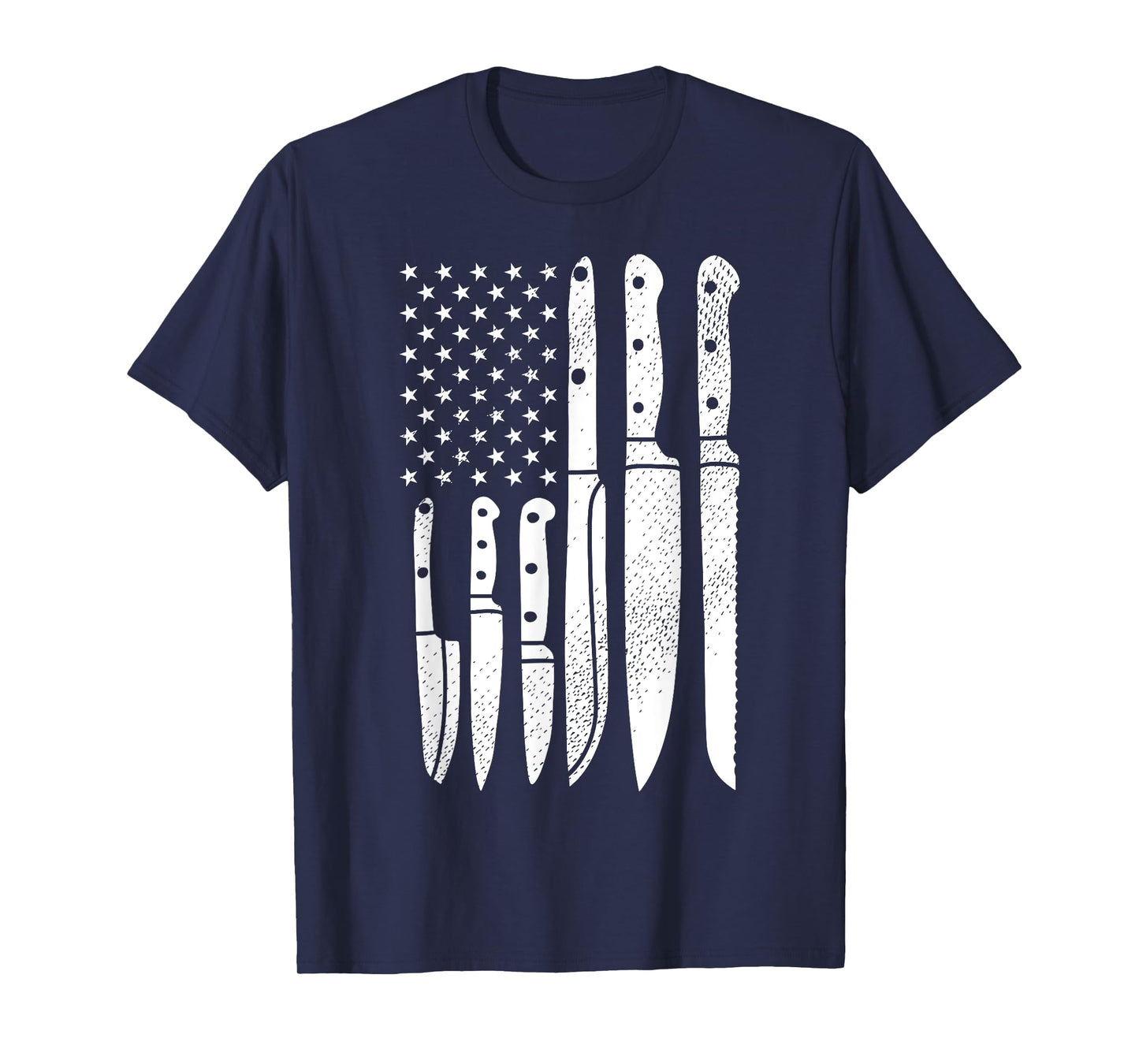 Chef Knives Cooking Utensil Cook Cooking US Flag July 4 T-Shirt
