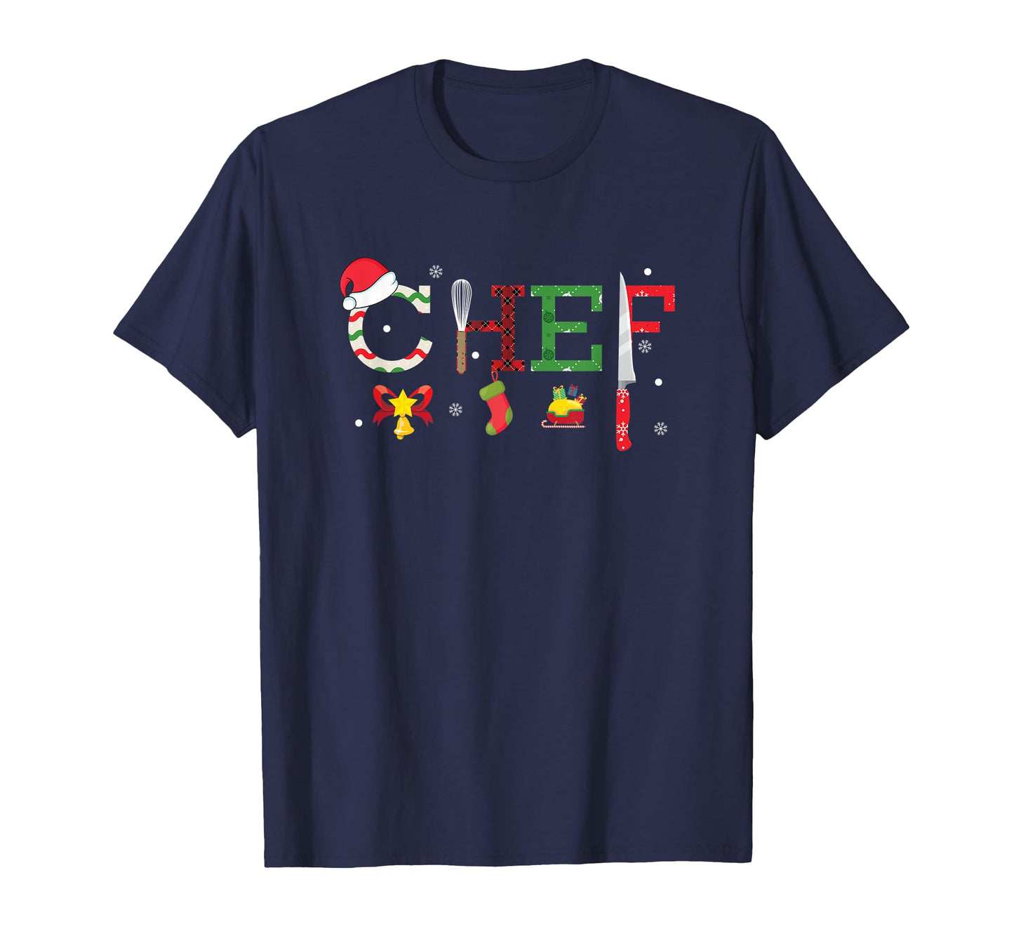 Chef - Funny Xmas Cooking Lover Food Maker Gift Unisex-Adults T-Shirt Black Small Short Sleeve Winter Holiday T-Shirts