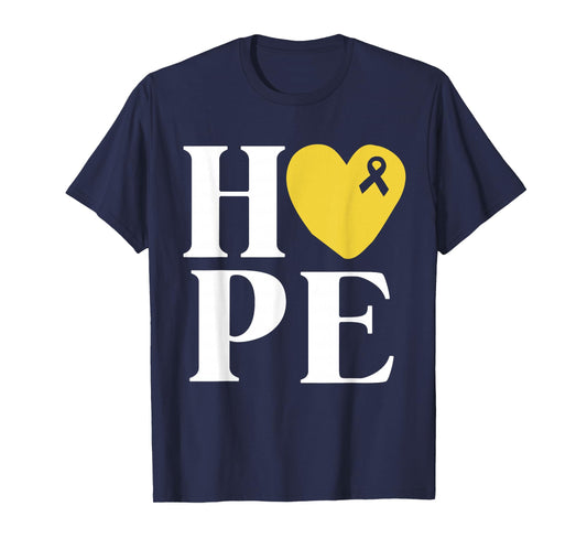 Childhood Cancer Fighter Shirts Hope Gold Ribbon Awareness T-Shirt