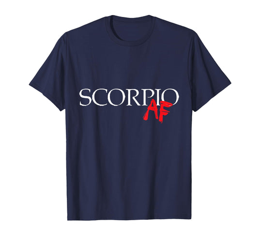 Scorpio AF Zodiac Star Sign Astrology Minimalist T-Shirt