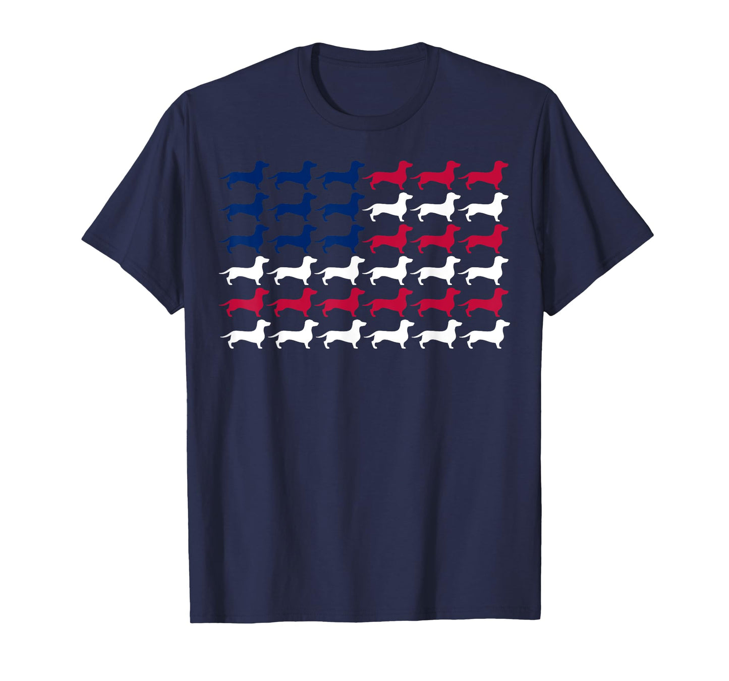 Dachshund American Flag USA Patriotic Dog Lover 4th of July T-Shirt