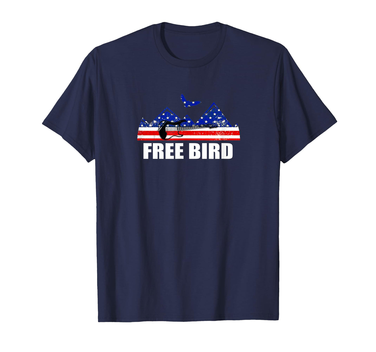 FREE BIRD USA FLAG w/ GUITAR T-Shirt