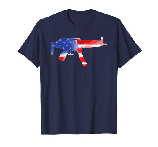 MP5 Gun America USA Flag Pride T Shirt Gift United States