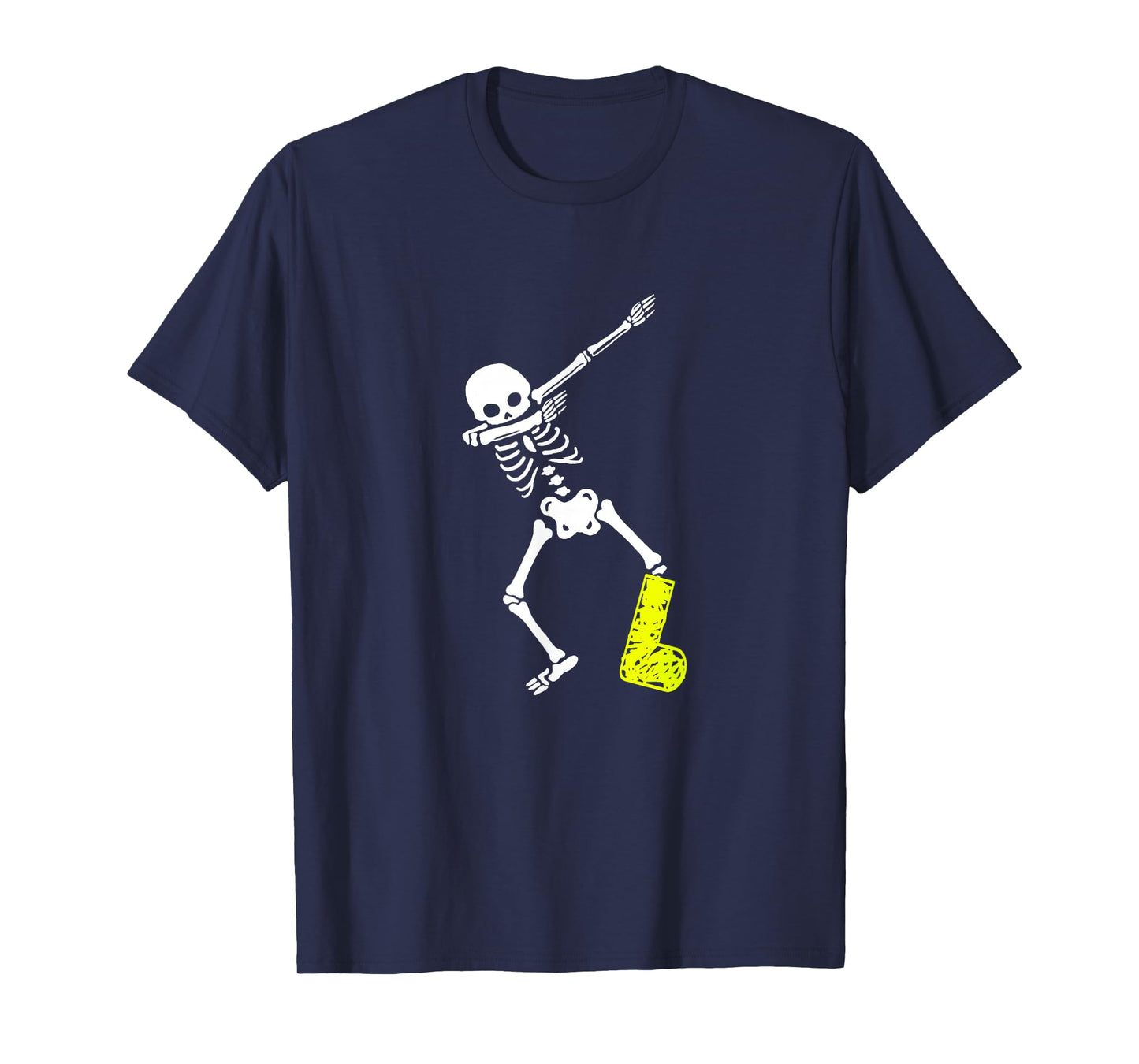 Funny Injury Dabbing Skeleton Broken Leg Kids Adult T-Shirt