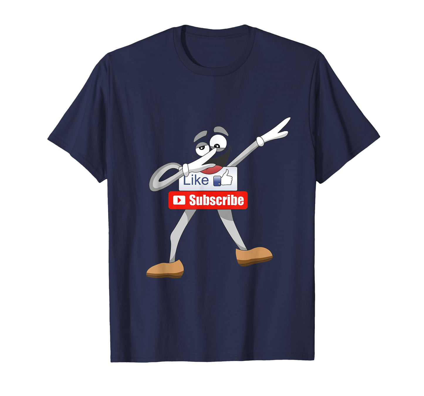 Funny Video Blogger Vlogger Dabbing Like Subscribe Button T-Shirt