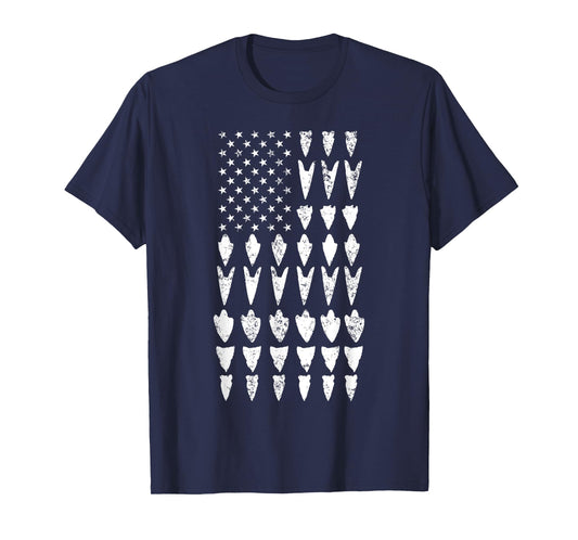 Arrowhead Hunting Collector USA Flag Hunt Hunter T-Shirt for Women Men