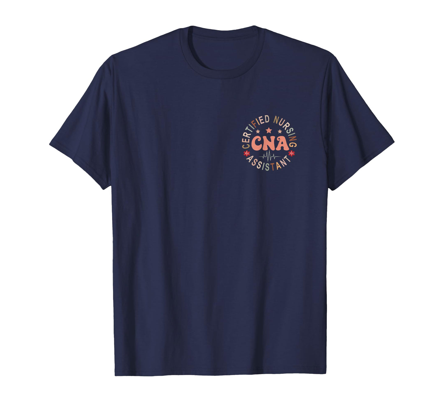Certified Nurse Assistant Appreciation CNA Apparel Unisex-Adults T-Shirt Black Small Retro Short Sleeve Nurse Assistant T-Shirt
