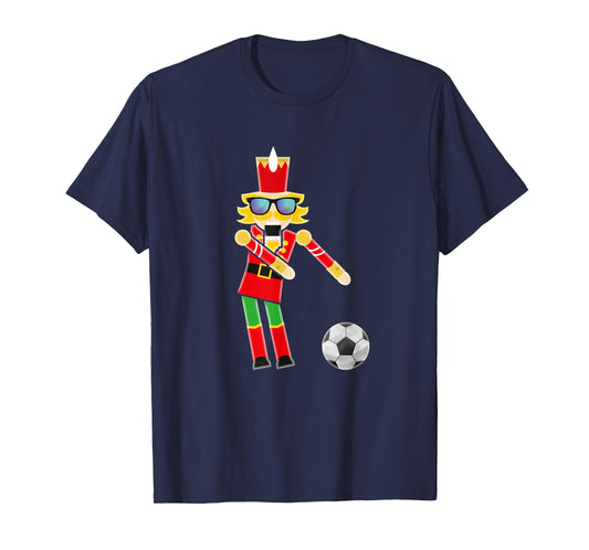 Christmas Soccer Flossing Nutcracker Gifts T-Shirt