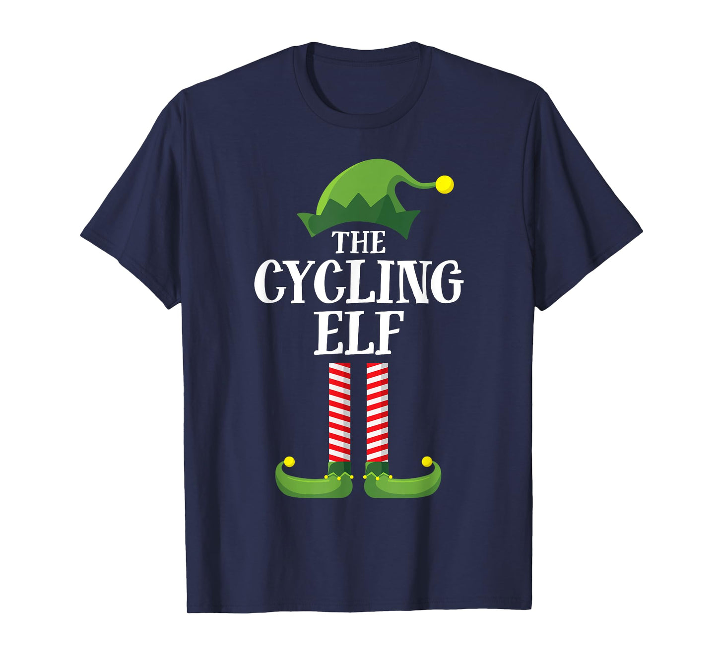 Cycling Elf Matching Family Group Christmas Party Pyjamas T-Shirt
