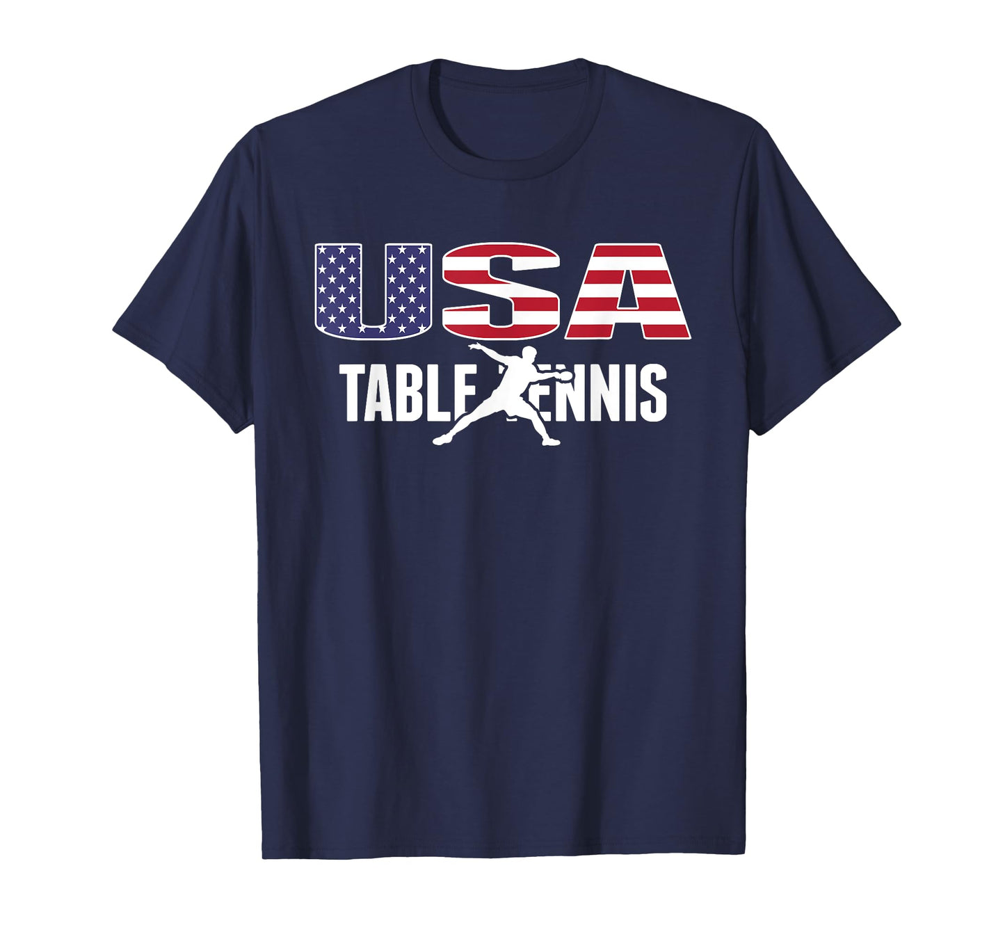 Proud America Table Tennis Lovers Jersey USA Flag Ping Pong T-Shirt