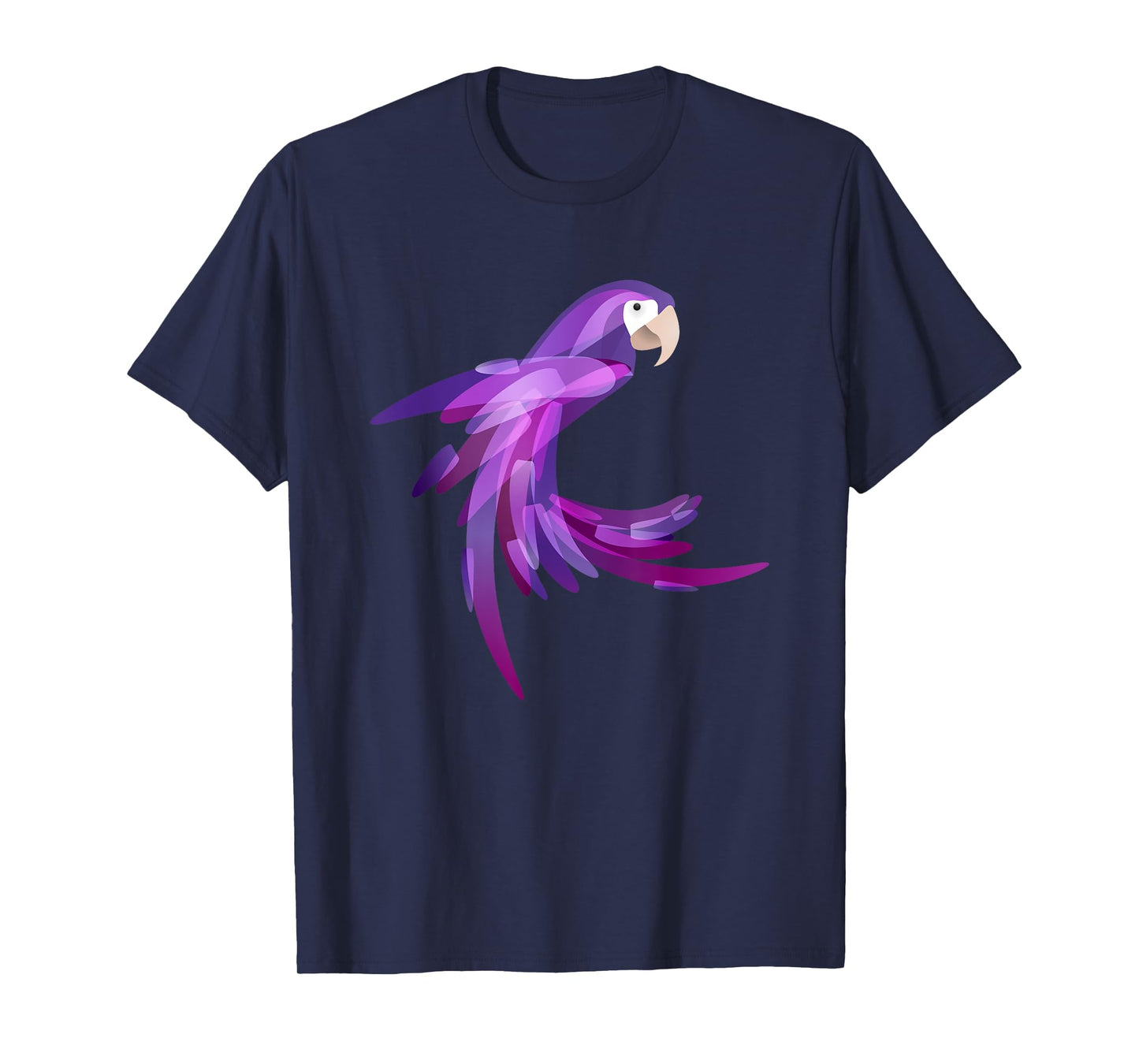 Cool Pretty Purple Parrot Art Bird Lover Gift Macaw T-Shirt