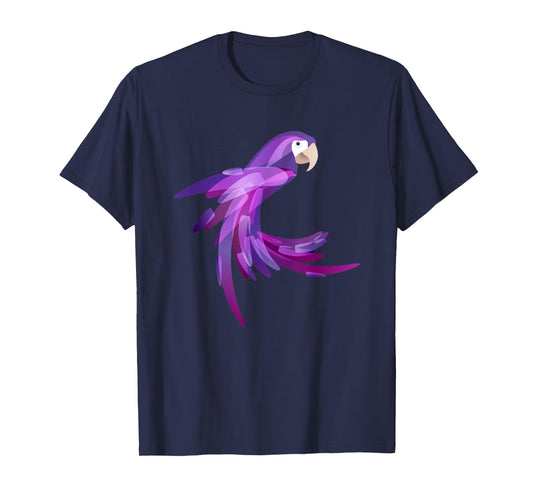 Cool Pretty Purple Parrot Art Bird Lover Gift Macaw T-Shirt