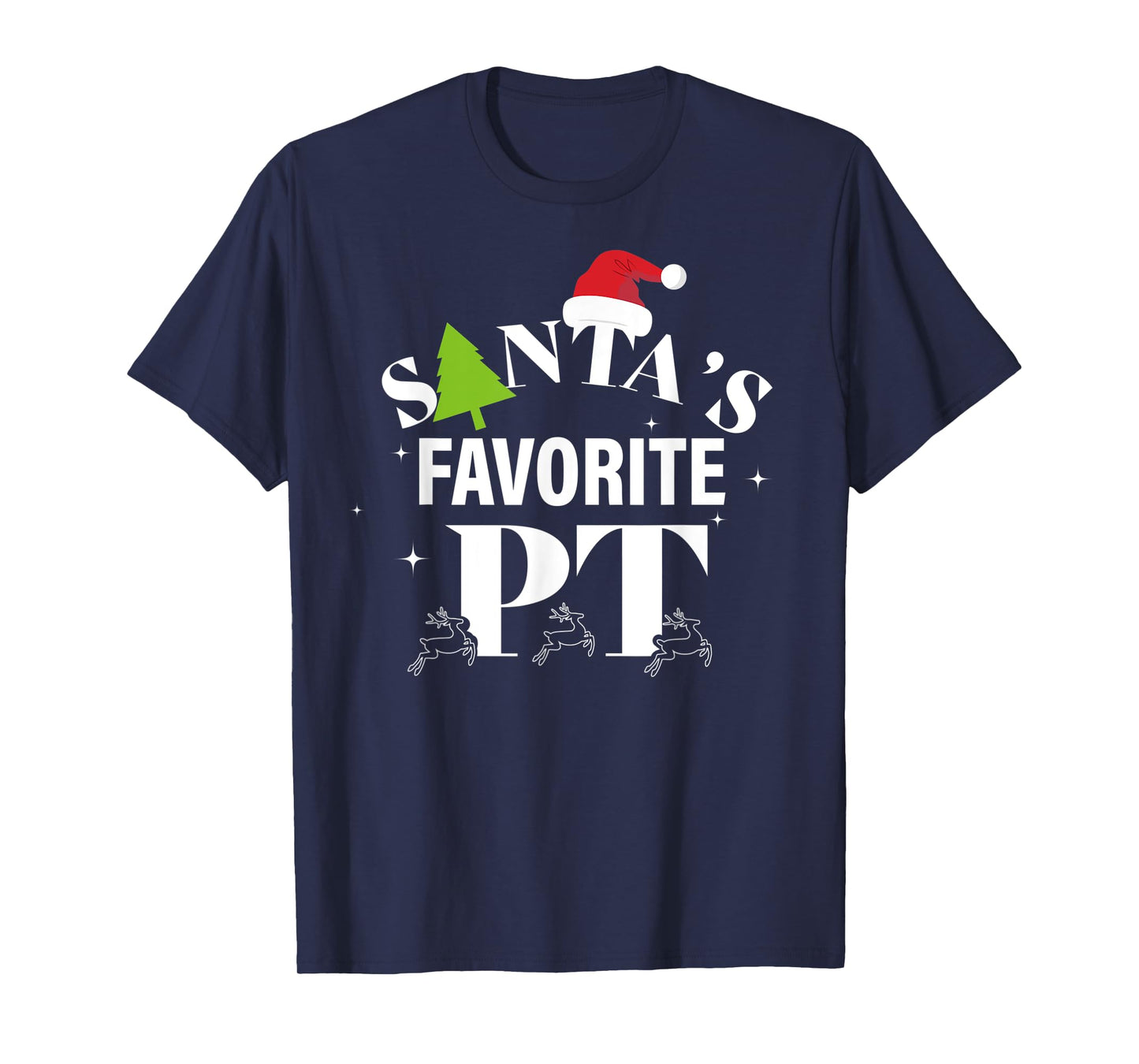 Christmas Physical Therapy Shirts, Santa's Favorite PT T-Shirt