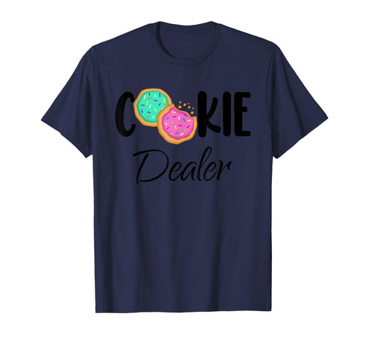 Cookie Dealer Fun Sweet Treats Cookie Baker Cookie Pink Teal T-Shirt