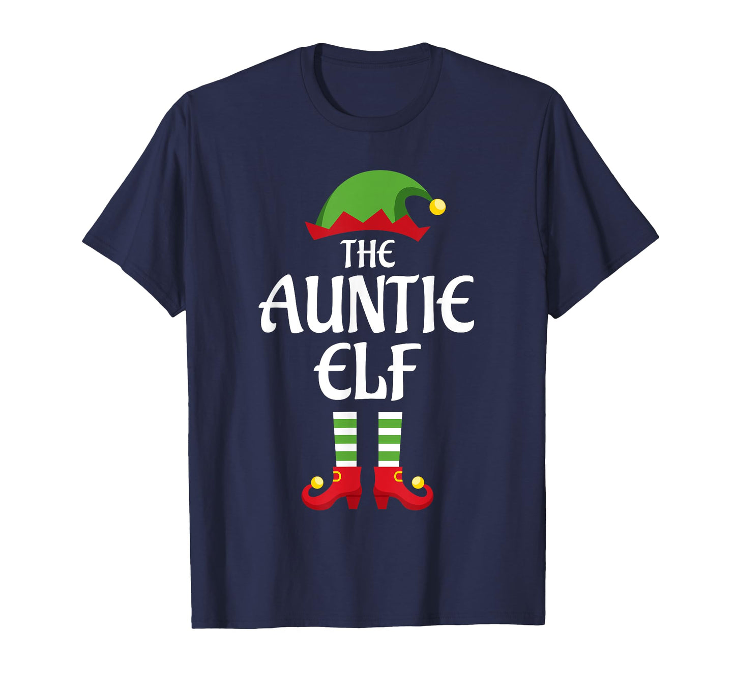 Auntie Elf Family Matching Group Christmas Aunt T-Shirt