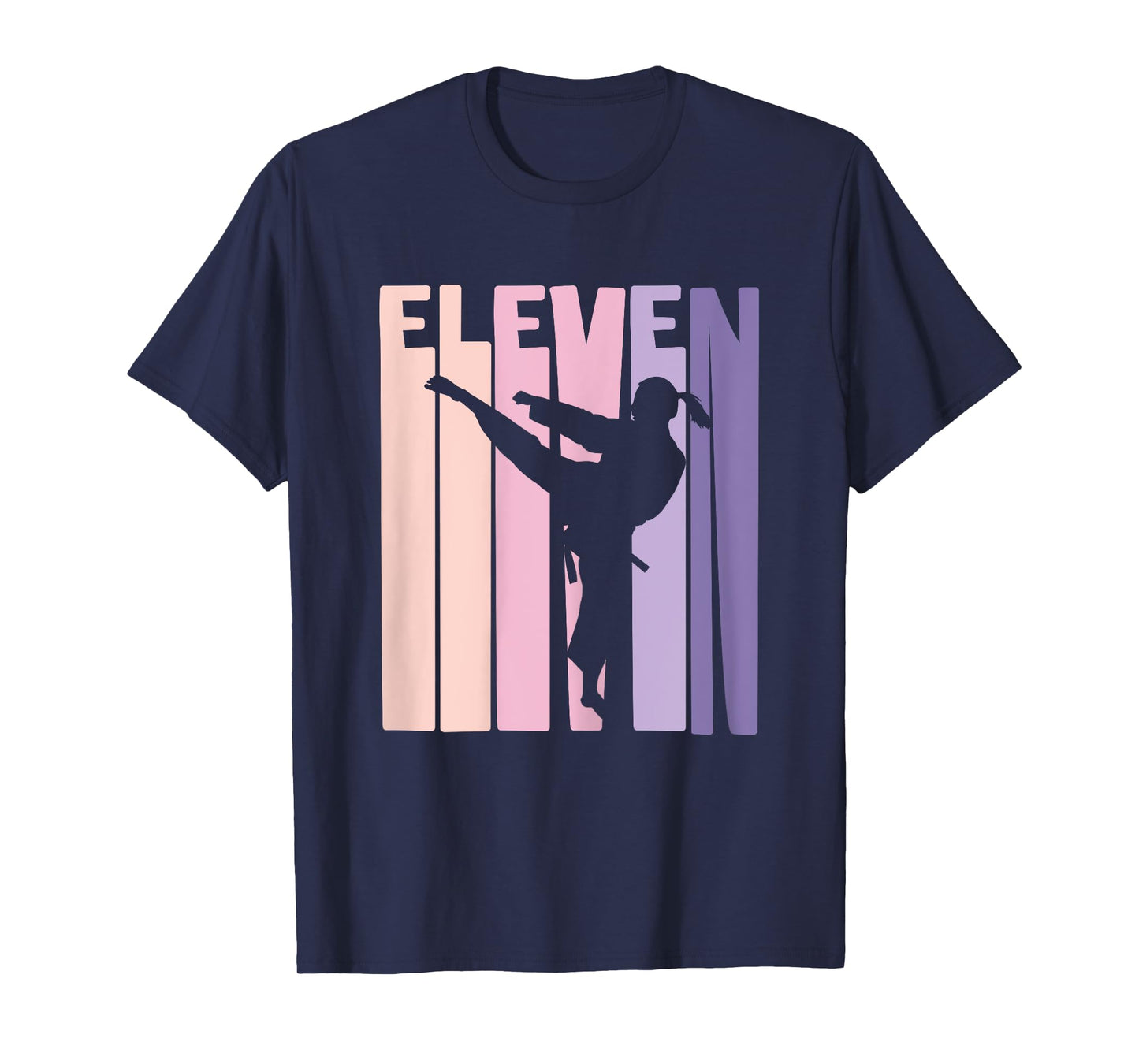 11th Birthday Gift Karate Retro Taekwondo Martial Arts Girls T-Shirt