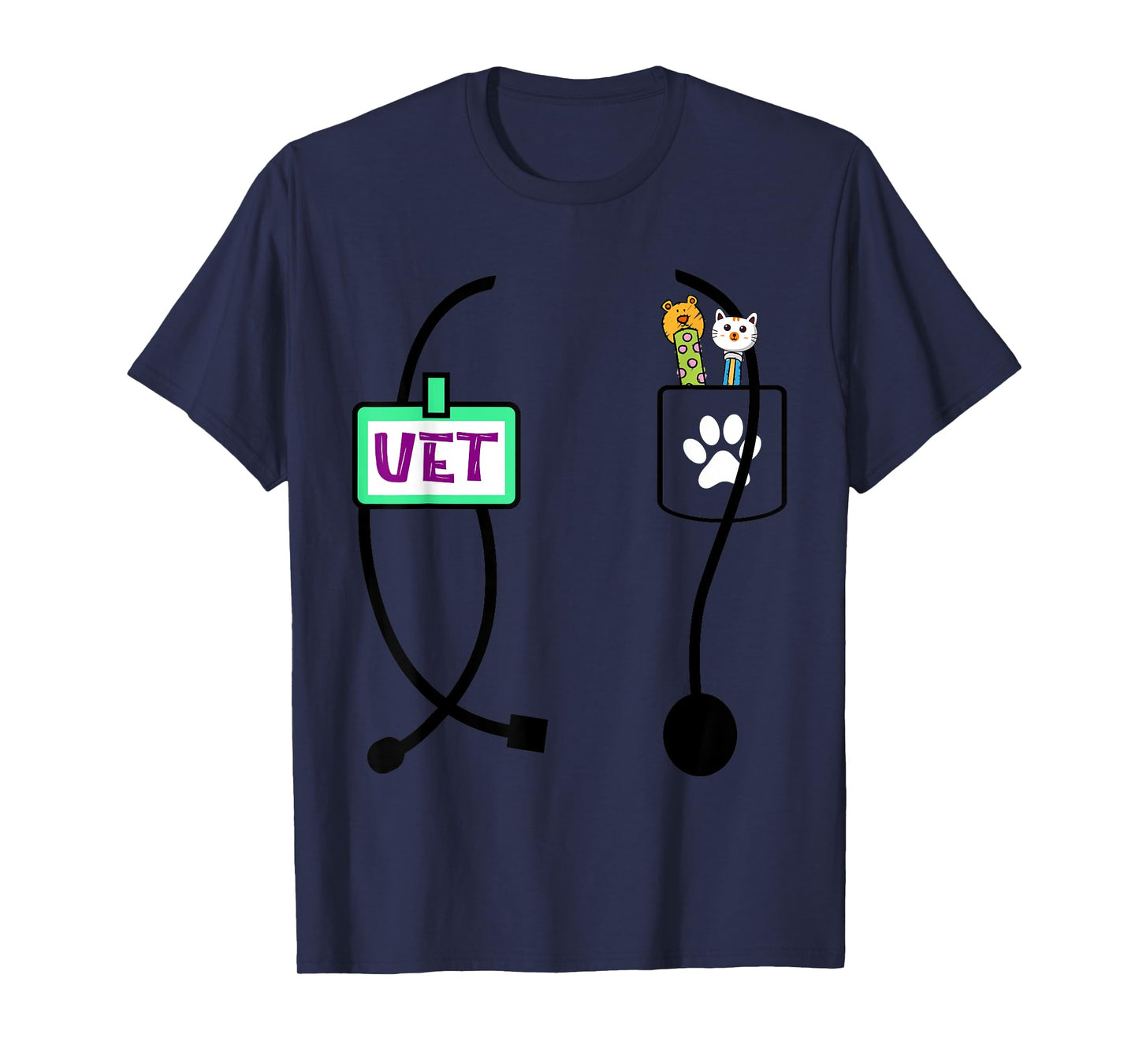 Veterinarian Costume Boys Girls Kids Animal Doctor Vet T-Shirt