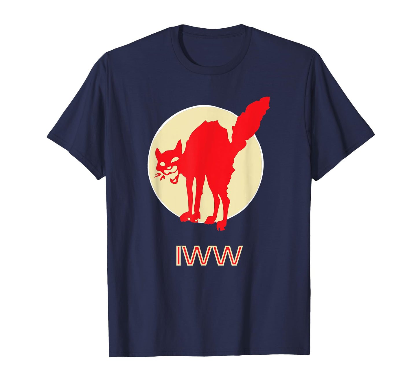 IWW Wobblies screeching cat logo. Industrial workers unions Men Women T-Shirt