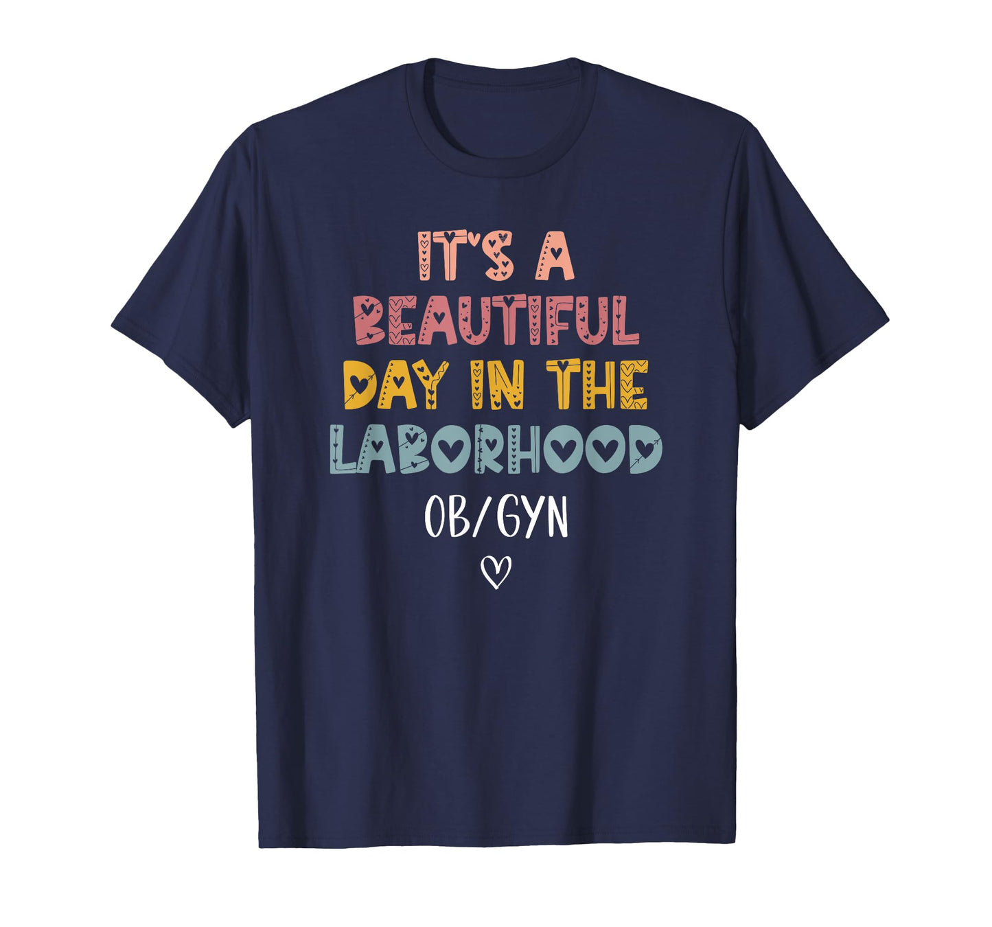 Cute Labor and Delivery OB/GYN Team Unisex-Adults Black Boho Modern T-Shirt, Small, Short Sleeve, Pull On, 1 Count, Boho Design, Lightweight