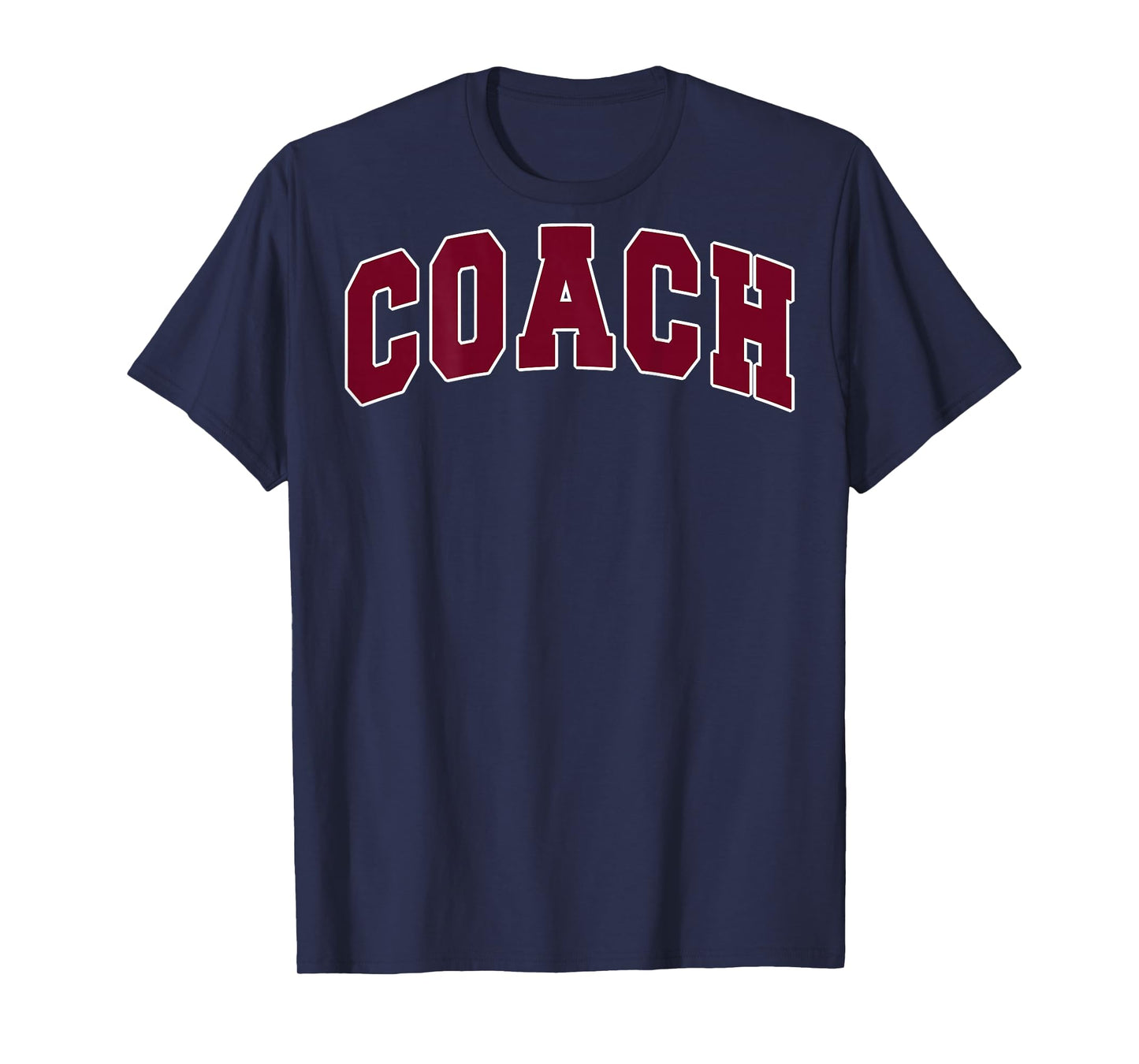 Coach Sports Trainer Vintage Varsity Team Red on The Back T-Shirt