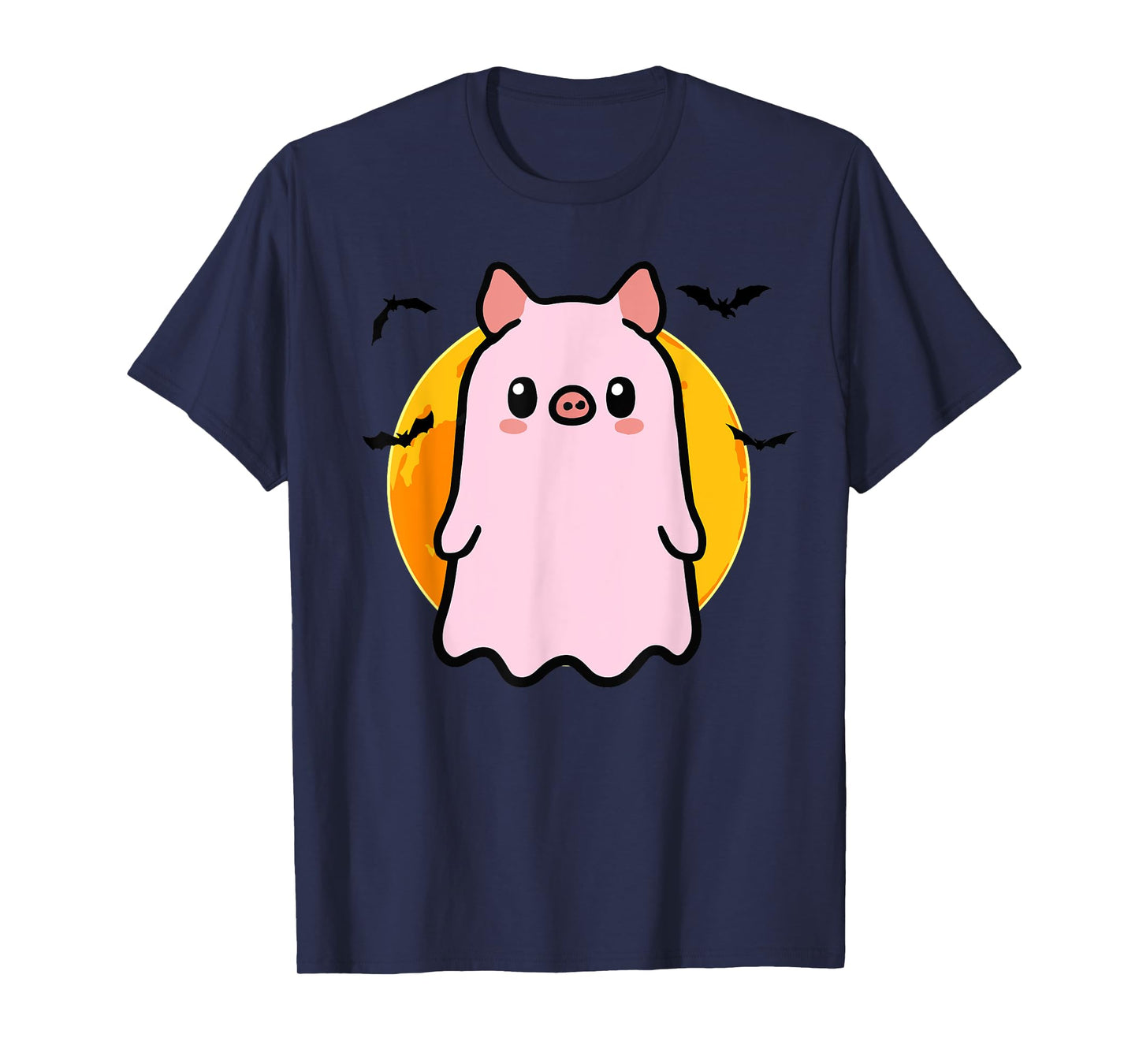 Cute Pig Ghost Kawaii Halloween T-Shirt