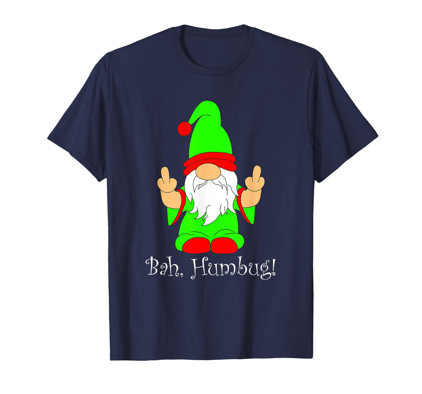 Bah Humbug, Funny Grumpy Christmas Scrooge Gnome T-Shirt
