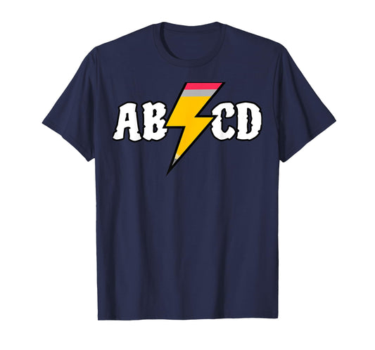 Back To School Pencil Alphabet Letters Student & Teacher Men Women Girls Kids T-Shirt