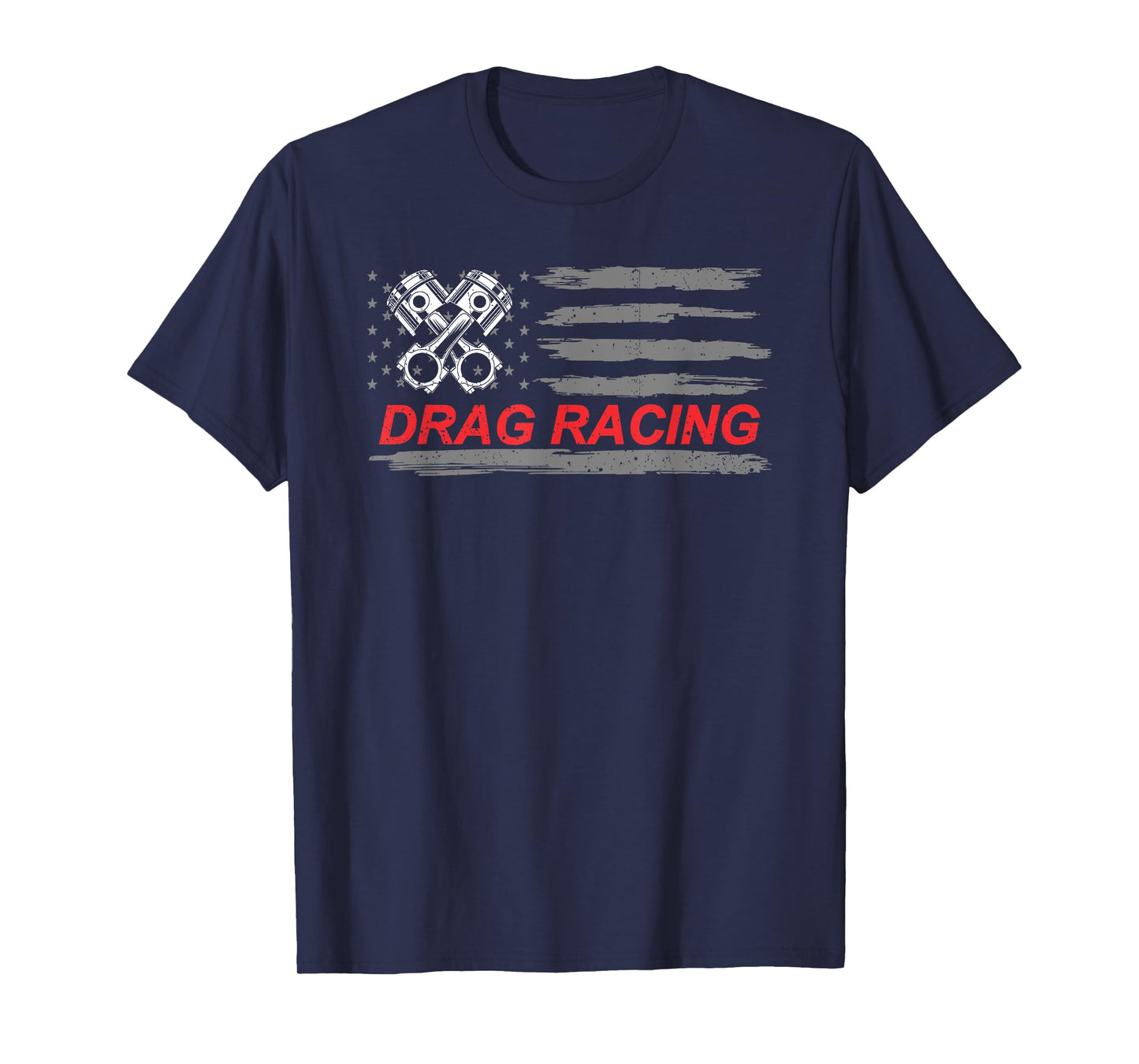American Flag Drag Racing Car Lover Gift Idea MM T-Shirt for Women Girls Kids Men