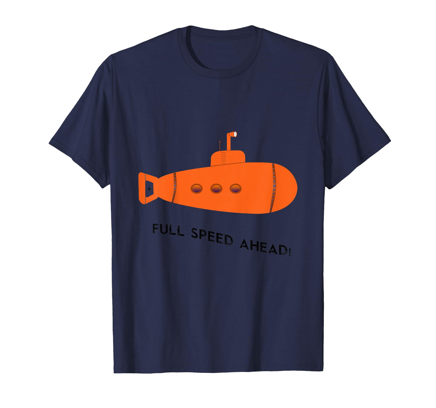 Kids Full Speed Ahead Submarine Ocean Sea T-shirt Boys Girls