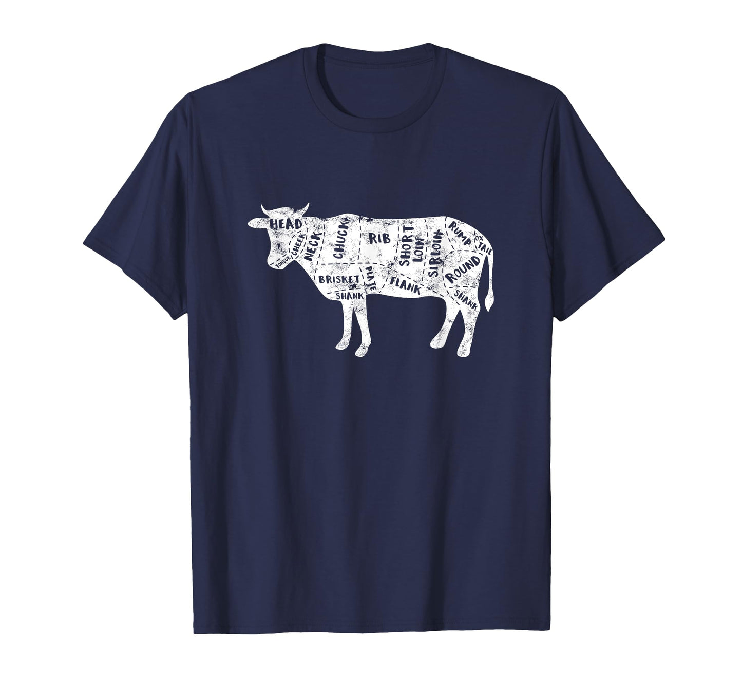 Cow Butcher Beef Cuts Diagram - Butching Meat Cutter T-Shirt