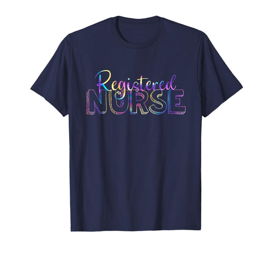 Cute Tie Dye Registered Nurse RN Nursing school graduation T-Shirt