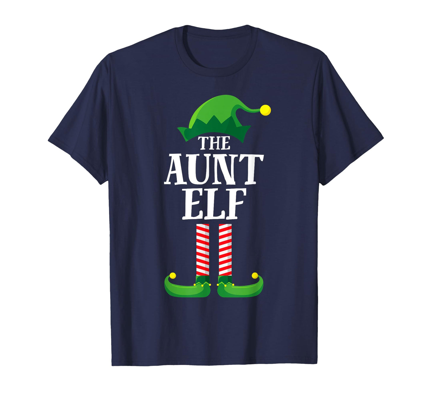 Aunt Elf Matching Family Group Christmas Party Pyjamas T-Shirt