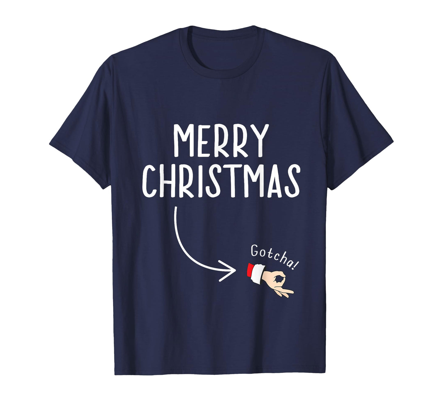 Circle Game Ok Hand Santa Merry Christmas T-Shirt